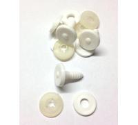 celloexpress Regular Animal Joints 25mm White - Teddy Bear & Soft Toy Making Limbs and Head Joints - Pack of 4