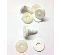 celloexpress Regular Animal Joints 25mm White - Teddy Bear & Soft Toy Making Limbs and Head Joints - Pack of 3