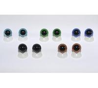 celloexpress Safety Eyes for Soft Toy or Teddy Bear Making - 15mm GLASS LIKE Mixed Pack 1 Eyes with Plastic Backs - Pack of 25 Pairs