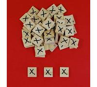 celloexpress Scrabble Tiles Same Letters - 18.1mm x 20mm x 5.2mm Wooden Tiles For Crafting and Scrapbooking - X Scrabble Tiles - Pack of 20