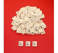 celloexpress Scrabble Tiles Same Letters - 18.1mm x 20mm x 5.2mm Wooden Tiles For Crafting and Scrapbooking - L Scrabble Tiles - Pack of 100
