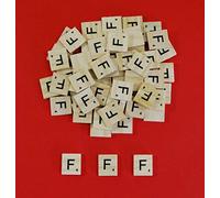 celloexpress Scrabble Tiles Same Letters - 18.1mm x 20mm x 5.2mm Wooden Tiles For Crafting and Scrapbooking - F Scrabble Tiles - Pack of 50