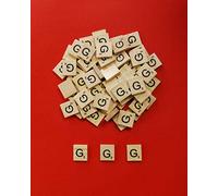 celloexpress Scrabble Tiles Same Letters - 18.1mm x 20mm x 5.2mm Wooden Tiles For Crafting and Scrapbooking - G Scrabble Tiles - Pack of 50