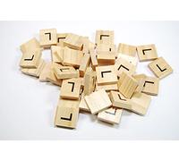 celloexpress Scrabble Wooden Tiles Same Letter Without Number Value - 18.1mm x 20mm x 5.2mm For Crafting and Scrapbooking - L Scrabble Tiles No Number Value - Pack of 100