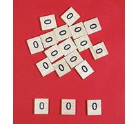 celloexpress Scrabble Wooden Tiles Same Number Bags - 18.1mm x 20mm x 5.2mm For Crafting and Scrapbooking - 0 (Zero) Scrabble Tiles - Pack of 10