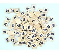 celloexpress Scrabble Wooden Tiles Same Symbol Bags - 18.1mm x 20mm x 5.2mm For Crafting and Scrapbooking - & Scrabble Tiles - Pack of 50