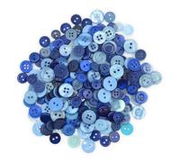 celloexpress Shades of Blue Tiny Buttons - Mixed Colours Small Sizes Mini Crafts Sewing Card Embellishments (Pack of 250g)