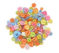 celloexpress Shapes Mix Tiny Buttons - Mixed Colours Small Sizes Mini Crafts Sewing Card Embellishments (Pack of 250g)