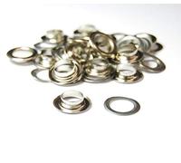 celloexpress Silver 12mm BRASS Metal Eyelets Grommets & Washer Findings - For Leather Craft Clothing Flags Banners - Pack of 100
