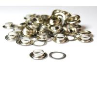 celloexpress Silver 14mm BRASS Metal Eyelets - Pack of 50