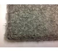 celloexpress Silver Fox Grey Curly Fur - 15mm Pile Teddy Bear & Soft Toy Making Faux Animal Fabric (1/8m - 50cm x 37cm)