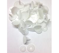 celloexpress Slim Animal Joints 20mm White - Teddy Bear & Soft Toy Making Limbs and Head Joints - Pack of 50