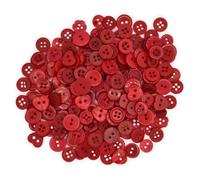 celloexpress Tiny Buttons - Single Colours Small Sizes Mini Crafts Sewing Card Embellishments (Red, Pack of 100g)