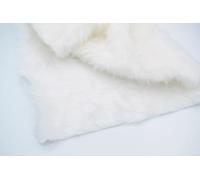 celloexpress White Fun Fur - 15mm Pile Teddy Bear & Soft Toy Making Faux Animal Fabric (1/8m - 50cm x 37cm)