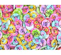 celloexpress Wooden Buttons Printed Abstract, Cute & Patterned - Unique Lovely Prints - Ideal for Sewing/Knitting/Clothes (Owls on Branch 1-15mm, Pack of 100)