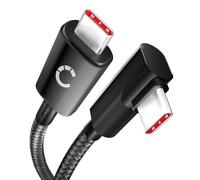 CELLONIC 100W USB C to USB C Cable, PD 3.1 Right Angle Fast Charging Cable Compatible with MacBook Pro/Air M2, iPad Pro 12.9/iPad Air/Mini 6, Samsung S23 S22 S21/A13 A23 A33 A53, Huawei, Xiaomi etc 1M