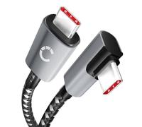 CELLONIC 100W USB C to USB C Cable, PD 3.1 Right Angle Fast Charging Cable Compatible with MacBook Pro/Air M2, iPad Pro 12.9/iPad Air/Mini 6, Samsung S24 S23 S22 S21/A13 A23 A33, Huawei, Xiaomi etc 1M
