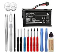 CELLONIC 1x Battery for GPS/Navigation Compatible with TomTom Rider 550, Rider 500, Rider 400, LHA11133000 - (2500mAh, 3.7V) + Tool-kit 17pcs