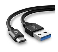CELLONIC® 2m USB Data Cable Replacement for ASUS ROG Strix Fusion 700, Strix Fusion Wireless, Strix Wireless, 2A Headset Headphones Charging 480 MBit/s - USB 2.0 Fast File Transfer PVC - Black