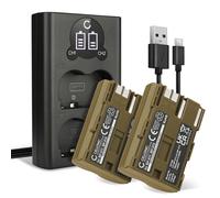 CELLONIC 2x Battery for Camera Compatible with Canon EOS 40D, EOS 5D, PowerShot G5, BP-511 - (1600mAh, 7.4V) + Dual Charger