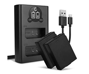 CELLONIC 2x Battery compatible with Canon EOS 1100D, 1200D, 1300D, LC-E10 | 1020mAh, 7.4V, Lithium Ion for Canon EOS 1500D, EOS 1D X, 2000D, 3000D, 4000D, LC-E10e, LP-E10