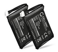 CELLONIC 2x Battery for Cordless phone Compatible with Philips ID555 - Design Collection, Compatible with Grundig Scenos, Scenos A, SL-422943 - (500mAh, 3.7V)