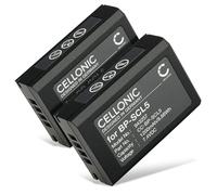 CELLONIC 2x Battery for Camera Compatible with Leica M10 Monochrom, M10-R, M10-P, BP-SCL5 - (1200mAh, 7.4V)