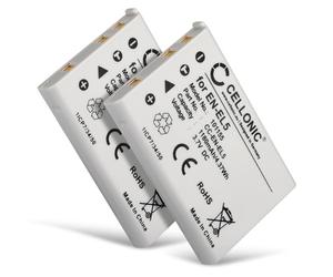 CELLONIC 2x Battery compatible with Nikon Coolpix 3700, 4200, 5200, EN-EL5