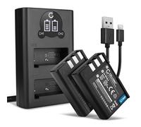 CELLONIC 2x Battery compatible with Nikon D3000, D5000, D40, D60, EN-EL9 | 1000mAh, 7.4V, Lithium Ion for Nikon D40x, EN-EL9A, EN-EL9E, MH-23