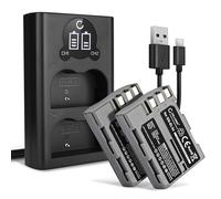 CELLONIC 2x Battery compatible with Nikon D700, D90, D300, D200, EN-EL3 | 1600mAh, 7.4V, Lithium Ion for Nikon D80, D70, D50, D300S, D100, D900, D70s, EN-EL3a, EN-EL3e, MH-18a