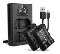 CELLONIC 2x Battery compatible with Nikon D850, 1 V1, D7500, D750, EN-EL15 | 2000mAh, 7V, Lithium Ion for Nikon D500, Z6 II, D7000, D7200, D800, D7100, Z7, D810, D610, D600, Z 8, D800E, 7II, 5, 6, D810A