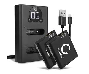 CELLONIC 2x Battery compatible with Olympus DS-9000, DS-9500, SH-50, Li-90B | 1100mAh, 3.6V, Lithium Ion for Olympus OM System TG-7, Stylus SH-1, SH-2, SP-100EE, Stylus TOUGH TG-2, XZ-2, Li-92B, UC-90
