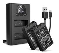 CELLONIC 2x Battery compatible with Olympus Stylus 1, 1s, E-450, BCS-1 | 1000mAh, 7.4V, Lithium Ion for Olympus E-P7, E-P3, OM System OM-5, Pen E-P3, E-PL1, E-PL10, E-PM1, E-PM2, BCS-5, BLS-5