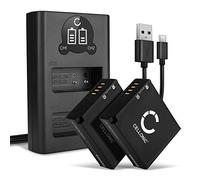 CELLONIC 2x Battery for Camera Compatible with Panasonic Lumix DMC-LX100, Lumix DC-LX100 II, Lumix DC-GX9, DMW-BLG10 - (980mAh, 7.4V) + Dual Charger