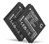 CELLONIC 2x Battery compatible with Panasonic Lumix DMC-F2, CGA-S009 | 700mAh, 3.7V, Lithium Ion for Panasonic Lumix DMC-F3, DMC-FH1, CGA-S009E, CGA-S106, DMW-BCF10, DMW-BCF10E