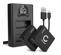 CELLONIC 2x Battery for Camera Compatible with Panasonic Lumix DMC-LX100, Lumix DC-LX100 II, Lumix DC-GX9, DMW-BLG10 - (730mAh, 7.4V) + Dual Charger