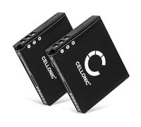 CELLONIC 2x Battery for Camera Compatible with Leica C-LUX 2, Compatible with Ricoh R10, Caplio R7, DB-70 - (1050mAh, 3.7V)