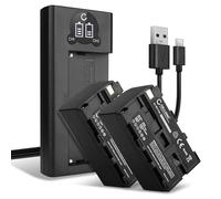CELLONIC 2x Battery for Camera Compatible with Sony HVR-Z1, HXR-NX100, Compatible with Z Cam E2, Compatible with Sony NP-F970 - (4400mAh, 7.4V) + Dual Charger
