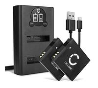 CELLONIC 2x Battery for Camera Compatible with Canon PowerShot SX240 HS, PowerShot SX610 HS, PowerShot S95, NB-6L - (1000mAh, 3.7V) + Dual Charger