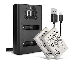 CELLONIC 2x Battery for Camera Compatible with Nikon Coolpix 5200, Coolpix P510, Coolpix P500, EN-EL5 - (1180mAh, 3.7V) + Dual Charger