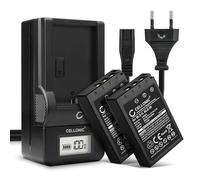 CELLONIC 2x Battery for Camera Compatible with Olympus Pen E-PL8, Pen E-PL7, OM-D E-M10 Mark II, BLS-50 - (1000mAh, 7.4V) + Charger