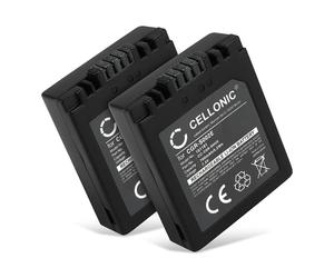 CELLONIC 2x Battery for Camera Compatible with Panasonic Lumix DMC-FZ20, Lumix DMC-FZ5, Lumix DMC-FZ1, CGA-S002 - (700mAh, 7.4V)