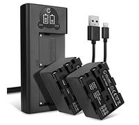CELLONIC 2x Battery for Camera Compatible with Sony CCD-TRV106, CCD-TRV107, CCD-TRV108, NP-FM30 - (3200mAh, 7.4V) + Dual Charger