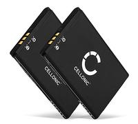 CELLONIC 2x Battery for Cordless phone Compatible with Swissvoice ePure, L7, ePure fulleco DUO, C0487 - (650mAh, 3.7V)