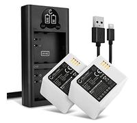 CELLONIC 2x Battery for Smart Home Compatible with Arlo Pro 1, Pro 2, A-1 - (2000mAh, 7.4V) + Dual Charger