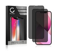 CELLONIC 2x Screen Protector Compatible for Apple iPhone 13 mini Phone Screen Cover - Privacy Filter 0,33mm Full Glue 9H Tempered Glass Smartphone Display Screen Guard Black