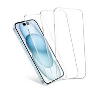 CELLONIC 3x iPhone 15 Screen Protector Glass - 6.1" Phone Screen Cover 2.5D Full Glue 0.33mm Ultra Thin 9H Tempered Glass Protective Smartphone Display Screen Guard