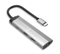 CELLONIC 4-in-1 Multi USB Port Hub - USB C to HDMI Adapter 4K @ 30Hz, USB Type C Hub, 2x USB A 3.0 PD 3.0 - Multiport USB C Dongle Compatible with Mac OS, Windows, Macbook, Lenovo, Dell, HP