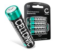 CELLONIC 4x Battery for Cordless phone compatible with Panasonic KX-TGA641, KX-TG6823 - (1000mAh, 1.2V)