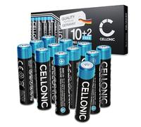 CELLONIC AAA Alkali Batteries for remotes, toys - 12x | Not rechargeable (1250mAh, 1.5V) for Small Electronics, for Omron EVOLV, for Maginon EFS-30, for Wyze Scale X, for WUBEN E19